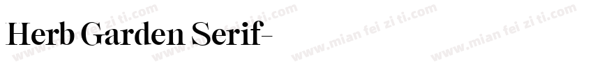 Herb Garden Serif字体转换